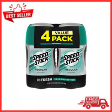 Speed Stick Deodorant for Men, Regular - 3 ounce 4 Pack 