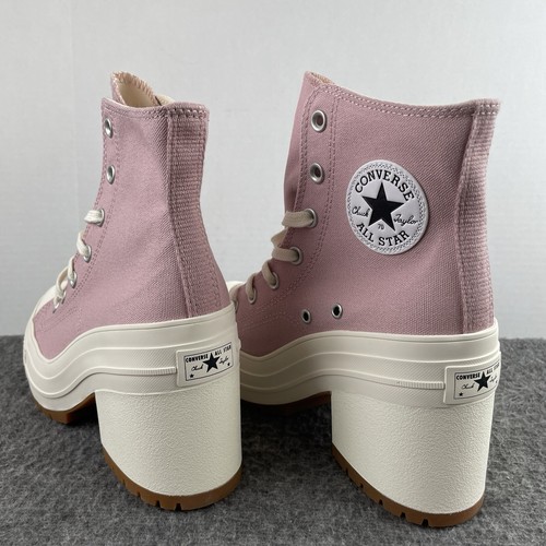 Converse CHUCK 70 DE LUXE HEEL Women's Size 7.5 High Heels Static Pink Shoes NEW - Picture 4 of 8
