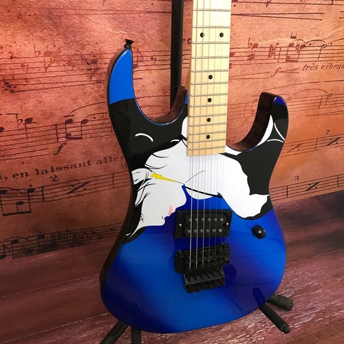Chinese electric guitar BC Rich bule beautiful woman maple neck in stock - Picture 4 of 7