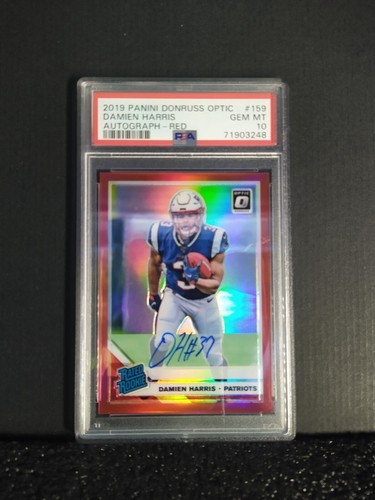 PSA 10🔥2019 Alabama Red Rated Rookie Damien Harris On-Card Auto/50 Pop 1/1 - Picture 2 of 4