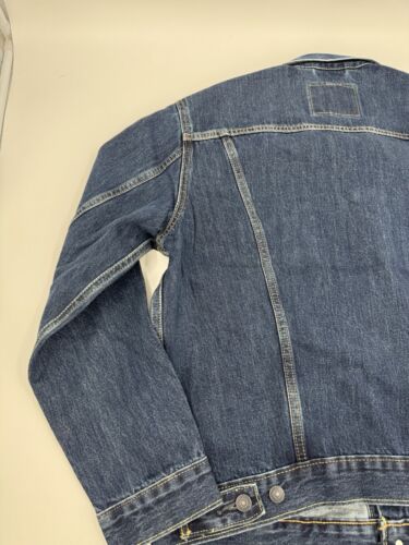 Levi’s Mens Regular Fit Stretch Denim Trucker Jacket Blue Levis Brand New - Picture 12 of 16
