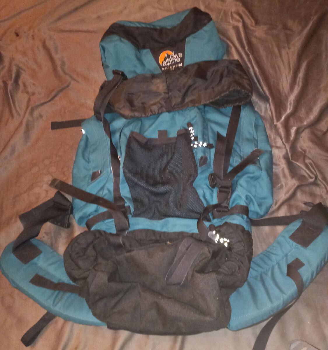 LOWE ALPINE Netherworld 90 Backpack Mens TOP LOAD 90L Liter HIKING Travel PACK