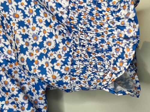 Altar'd State Blue Floral Daisy Mini Dress XS Women's Ruched Sweetheart NWT $70 - Picture 3 of 15