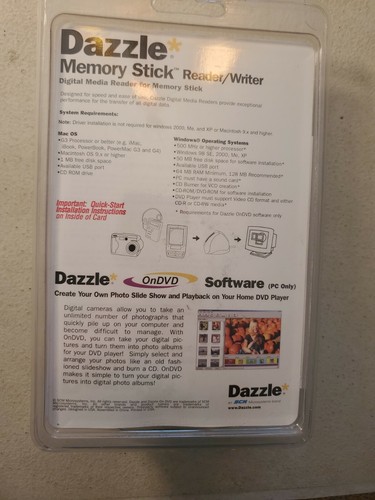 Dazzle Memory Stick Reader/Writer for PC- Use w Digital Camera,MP 3 Player,PDAs - Picture 2 of 4