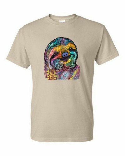 T-Shirt XL 2X 3X - SMILING SLOTH - Pop ANIMAL USA Icon Adult - Picture 23 of 50