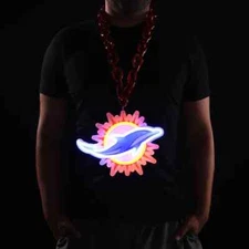 Miami Dolphins 10" Neon Light Up Big Logo Fan Chain
