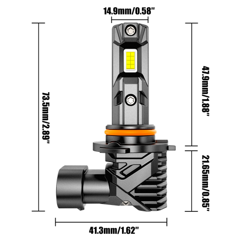 For GMC Sierra 1500 2007-13 AUXBEAM Canbus LED Headlight Hi/Lo Fog Light Fanless - Bild 11 von 12
