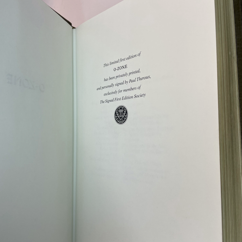 O-ZONE by Paul Theroux - Franklin Library - Leather Signed Limited 1st Edition - Imagen 4 de 10