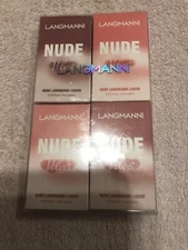 Lot Of 4 Boxes Langmanni Nude Velvet Matte Liquid Lipstick New Free Shipping