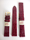 1 CINTURINO PELLE DI COCCODRILLO SC VERO DA 18 mm. EXTRA PIATTO BORDEAUX