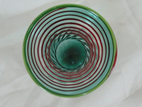 William Gudenrath Hand Blown Spiral Optical Decorative Glass Vase Signed W.G. - Picture 5 of 9