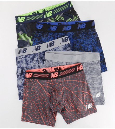 NEW 5 Pack New Balance Mens Prints Quick Dry Active Sport Boxer Brief  S-2XL - Picture 4 of 5