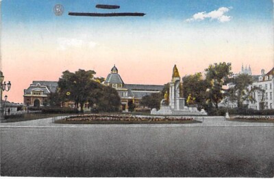 Tournai Postcard Belgium Monument Bara Coloured Card Photo Circa 1920 Small Format