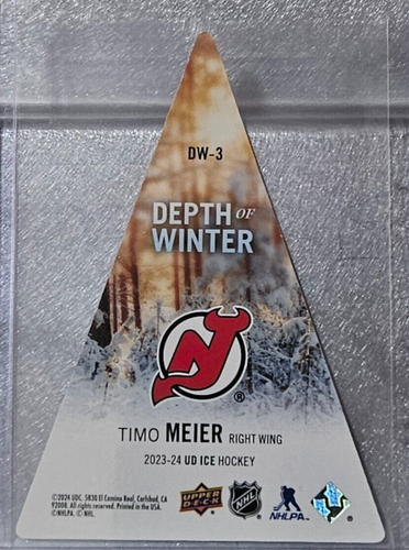 2023-24 Upper Deck Depth of Winter Timo Meier #DW-3 (Die-Cut) - Picture 2 of 2