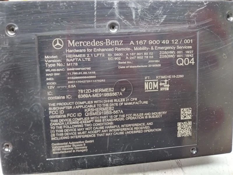 Mercedes Benz S450 2020 OEM módulo telemático de comunicación id 2139005628 Foto 4 de 4