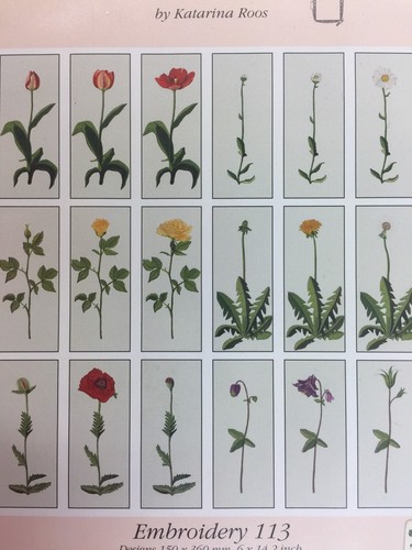 Tarjeta de diseño de bordado vikingo Husqvarna flora Katherine Roos nuevo de lote antiguo - Imagen 3 de 4