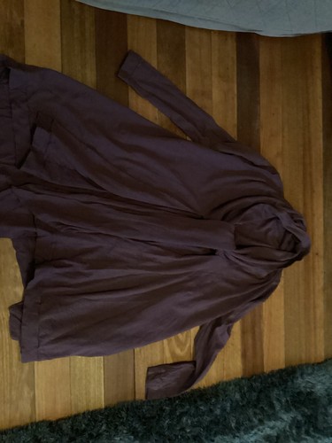 METALICUS plum Colour drape Coat Long Sleeves Merino Wool Blend OSFM - Picture 7 of 8