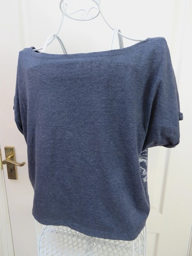 Lee Cooper 90s Vintage T Shirt Size 18 Blue Butterfly Floral Logo Crop Glitter - Picture 6 of 7