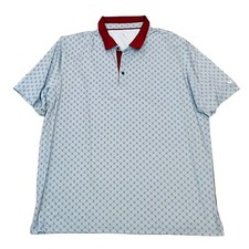 MAELREG Performance Polo Shirts Gray Maroon Golf Club Print All Over Short 3XL