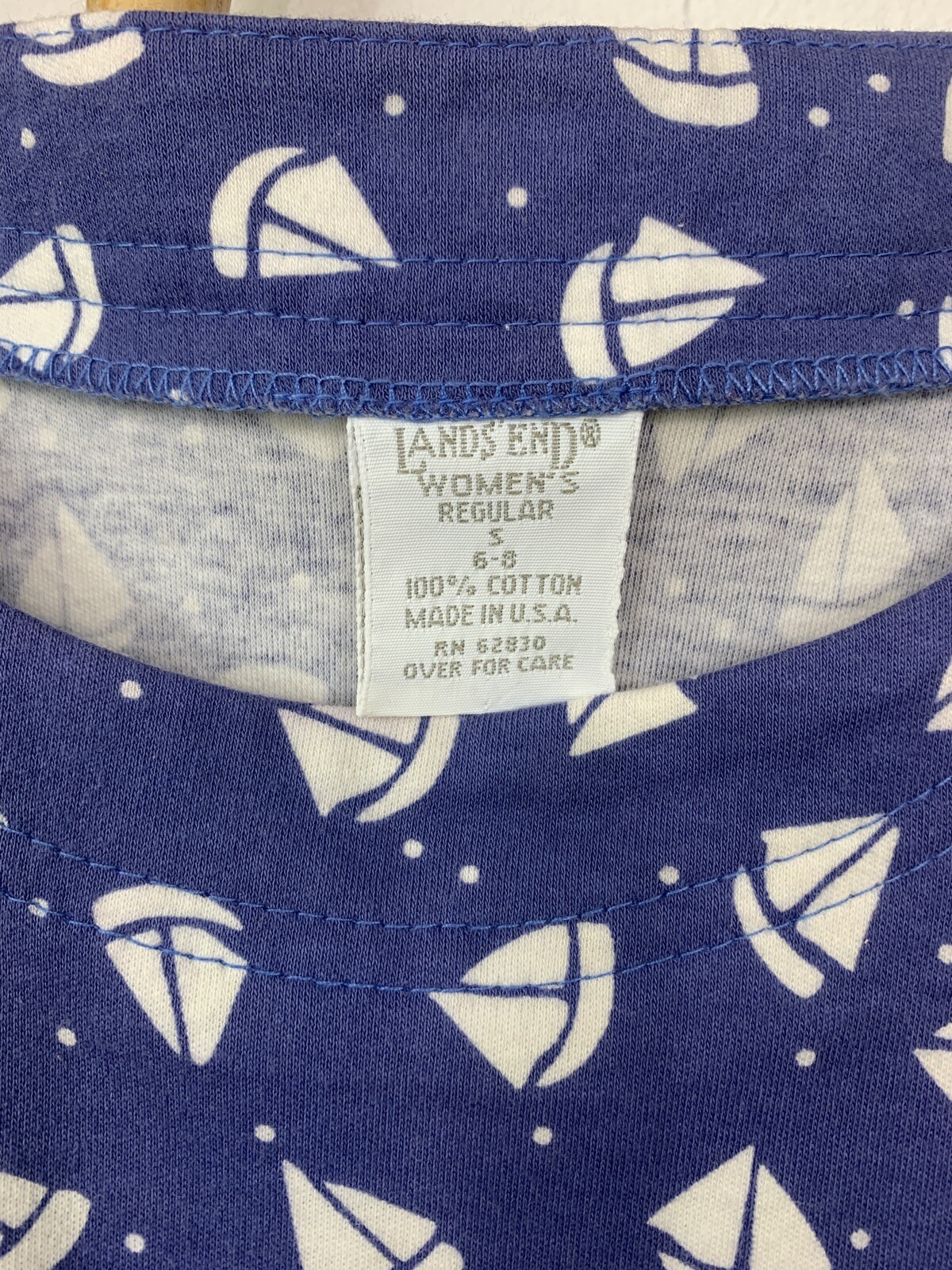 vintage lands end jersey knit sailboat dress eBay