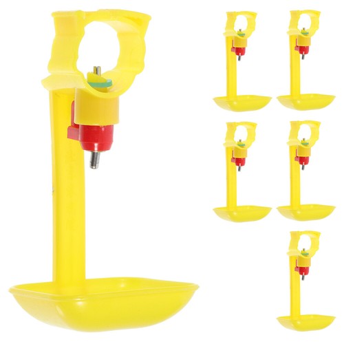 6 Pcs Chicken Waterer Poultry Waterers Feeder Bowl Drinking Fountain