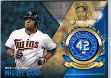 2017 Topps Jackie Robinson Day Logo Patches #JRPC-MSA Miguel Sano NM-MT Twins