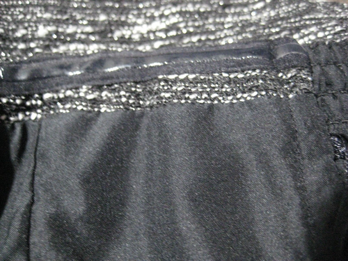 NWT $64.99 Gap Strapless Black with Silver Metallic & White Dress Size 4 - Picture 8 of 8