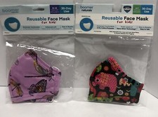 2 Pack -Boomer Naturals Reusable Face Mask For Kids 3-7Yrs Old  8-12Yrs Old
