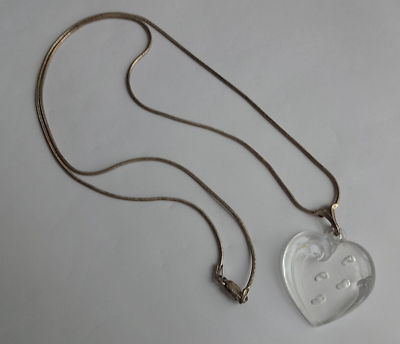 ★SENTIMENTS★ NO.483 [SILVER] HEART CODE LOCK NECKLACE NEW 925 Sterling Silver Lock Key￼ Heart Necklace CZ Pendant