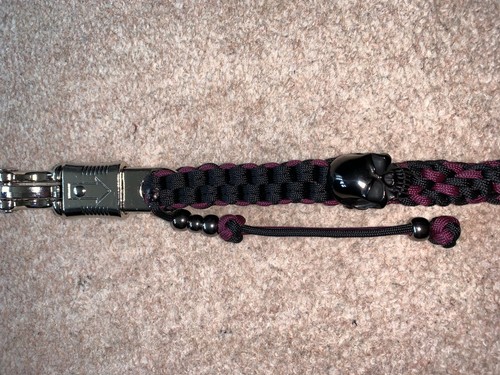 Motorcycle GBW 30" Paracord * Get Back Whip * Mulberry Black * Biker Bobber Crui - Picture 6 of 12