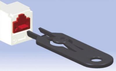 Panduit RJ45 Klinke Blockout Gerät zur Verwendung mit RJ45 Klinke
