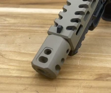 Muzzle Brake Compensator Glock 17, 19, 26 Springfield Hellcat 1/2x28 TPI 9mm FDE