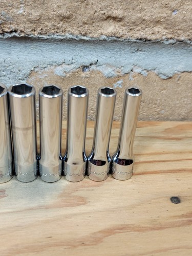 Snap-on Tools 110STMY 1/4" Drive 10-Piece 6-Point Deep Chrome Socket Set - Picture 5 of 24