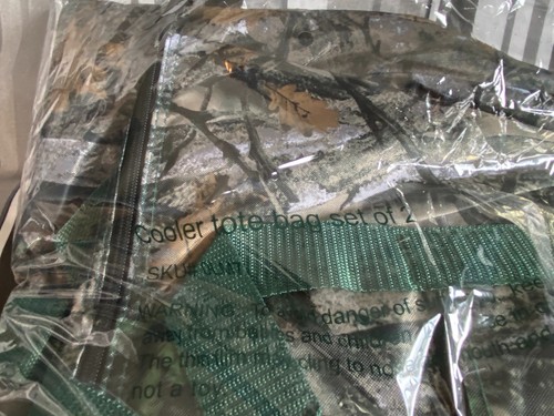 Woodland Creek Cooler Camo Tote Bag Set of 2 Lg & Med Insulated Shopping Camping - Picture 5 of 7
