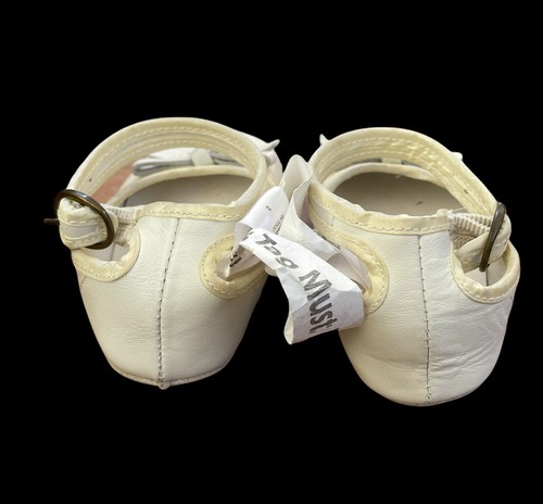 Janie Jack Crib Shoes Bow White Cream Leather Special Occasion Holiday Baby SZ 2 - Bild 4 von 9