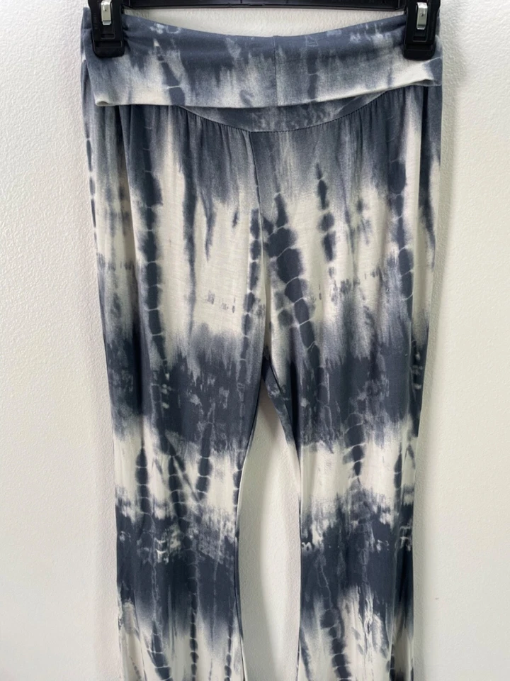 MOD Tie Dye Azul Marino Suave Campana Parte Inferior Acampanada Leggings Pantalones Foto 2 de 4