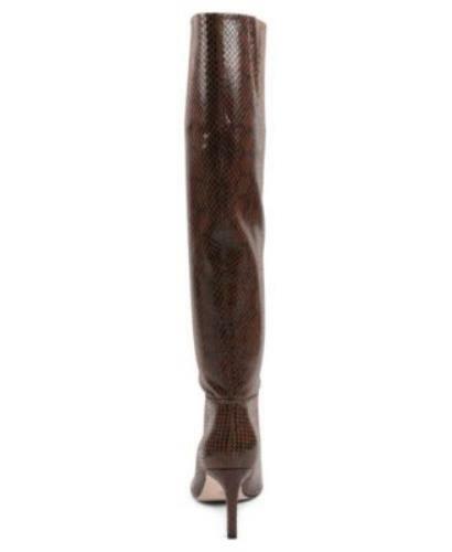 BCBGENERATION - BROWN SNAKE PRINT MARLO WIDE CALF SLOUCH FAUX LEATHER BOOTS **FR - Picture 3 of 4