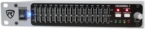REQ215 Equalizzatore grafico Dual 15 bande 1/3 ottava con sottouscita, nero - Foto 5 di 12