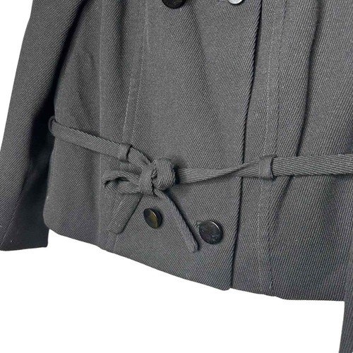 Cappotto giacca con cintura vintage Lilli Ann anni '60 misto lana nera - Foto 4 di 12