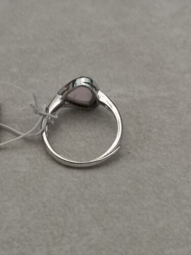 Anello donna argento sterling Quarzo Rosa argento 925 zirconi - Foto 5 di 11