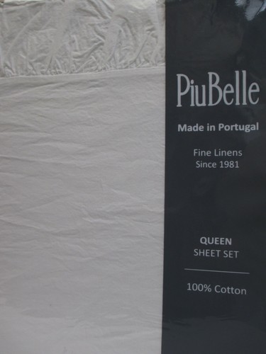 PIUBELLE Portugal Shabby Cottage White Raw Ruffled Sheet Set - Queen - Picture 3 of 10