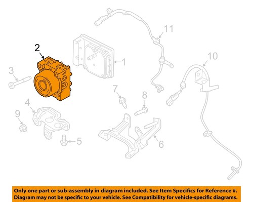 Used ABS Pump and Motor Assembly fits: 2016 Lincoln Mkx Assembly w/o automatic e - Picture 3 of 24