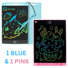 2er-Pack blau pink LCD Schreibtablett mehrfarbig Bildschirm Zeichnen Grafik Kinder Spielzeug