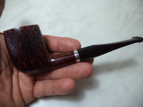  PIPA PIPE PFEIFE NERONE MADE IN ITALY PETTINATA  RUSTIC FINISH TIPO 5 NUOVA - Picture 2 of 6