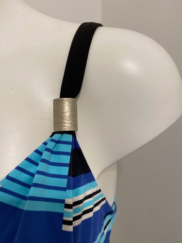 ORY Black & Blue Bikini UK 32D Underwired Unpadded Top & Briefs Set RRP £80 - Picture 5 of 15