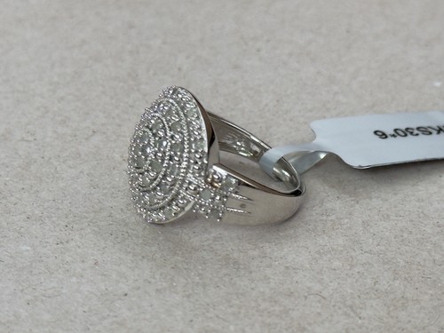 1/2ct Diamond Sterling Silver Ring - Picture 4 of 6