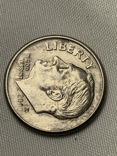 2000 D Off Centered Dime Nice Error Shallow Hit Date RARE Circulated Ungraded - Picture 5 of 12