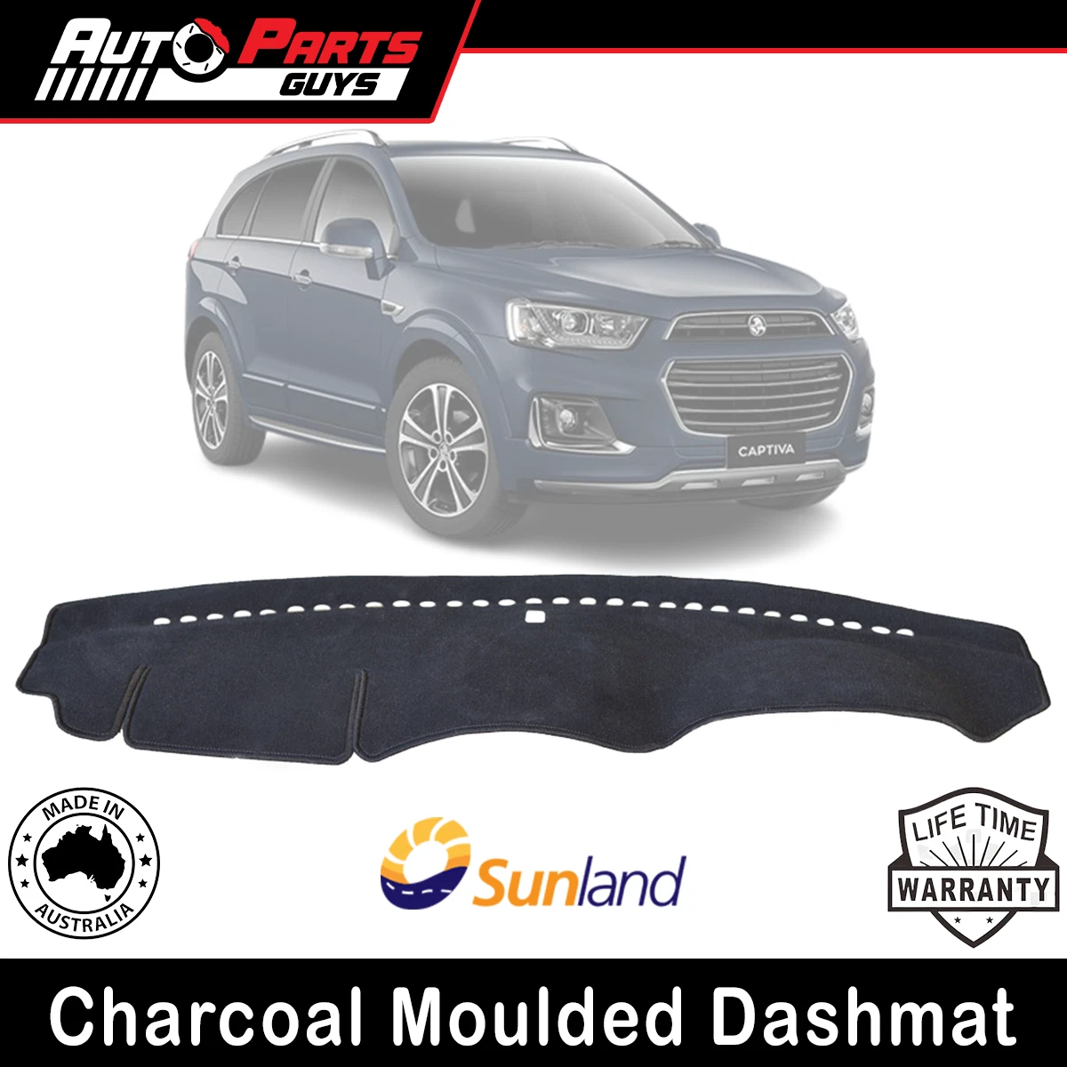 Fits Holden Captiva CG MY16 ON 2015 2016 2017 2018 Charcoal