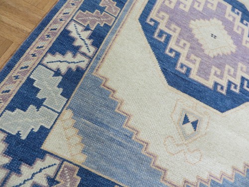 4 x 6 Hand Knotted Ivory Geometric Oushak Oriental Rug G12548 - Picture 11 of 12