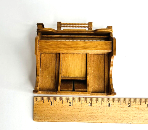 Dollhouse Miniature Wood Piano Vintage 1:12 Paper Keys 3 7/8" L x 3 5/8" H - Picture 8 of 8